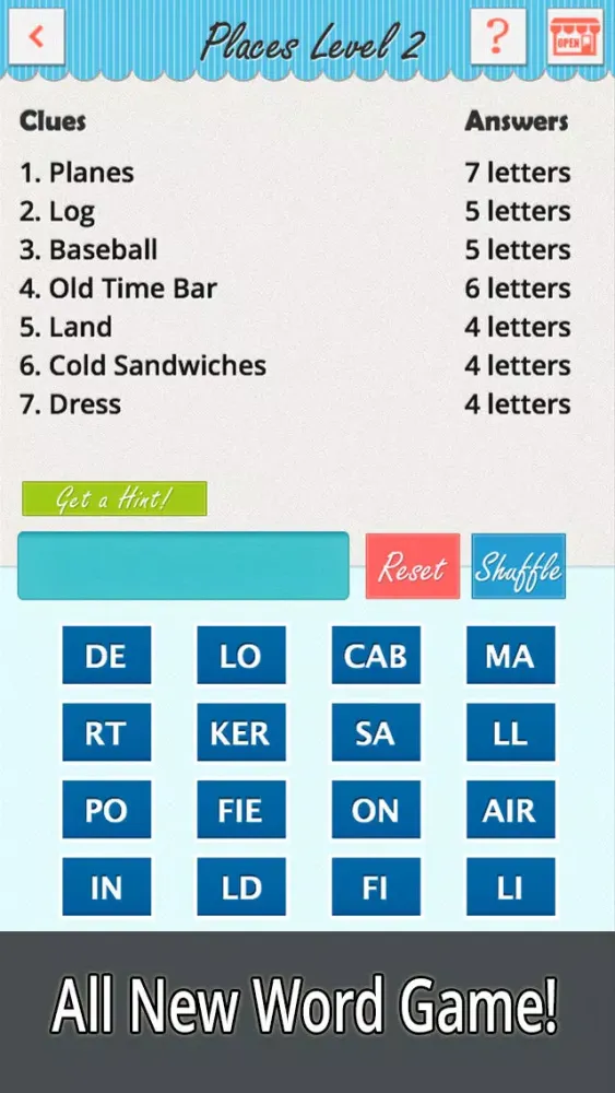 Just Seven Words 2 - More Challenges for Word Game Experts سکرین شاٹس