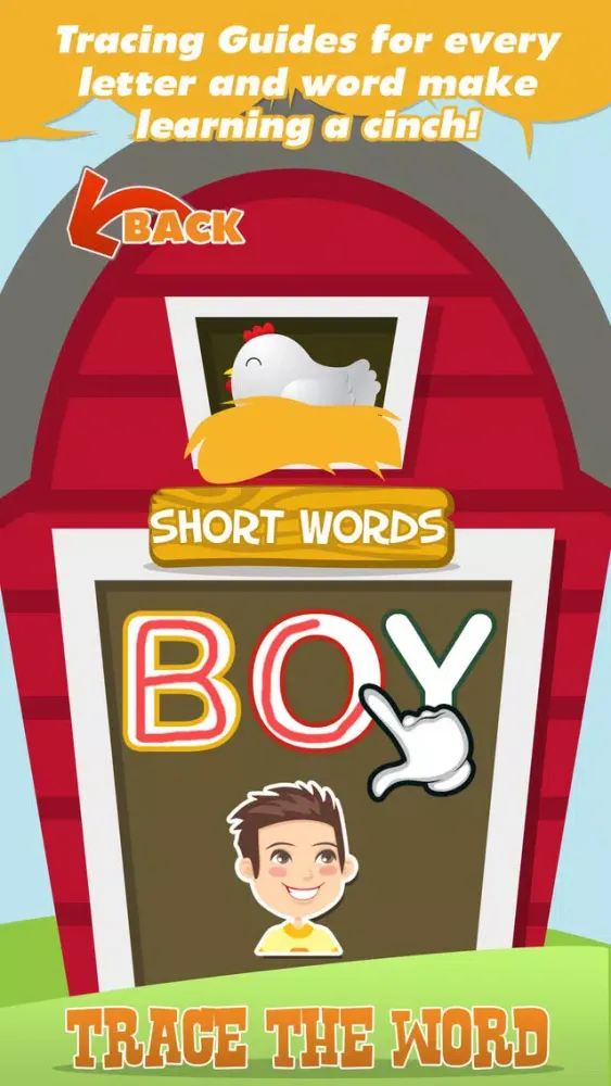 ภาพหน้าจอของ Letter Trace with Uppercase, Lowercase, and Short Words