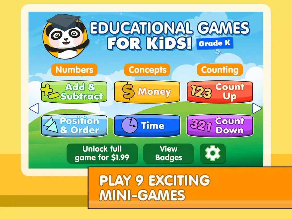 Educational Games for Kids - Learning Mini Games with Math, Time, Counting, Numbers, and Shapes iPad  Screenshots