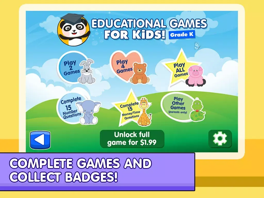 Educational Games for Kids - Learning Mini Games with Math, Time, Counting, Numbers, and Shapes iPad  Screenshots