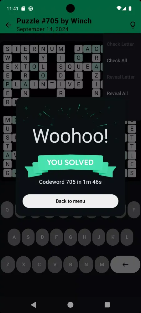 Tangkapan layar Codeword