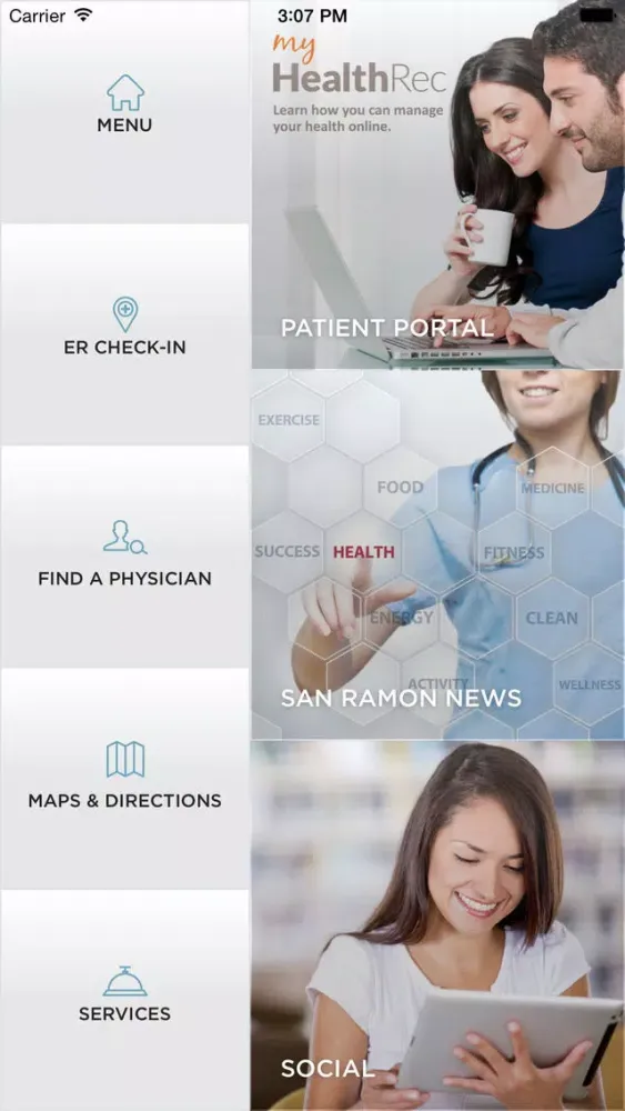 Ảnh chụp màn hình của San Ramon Medical Center