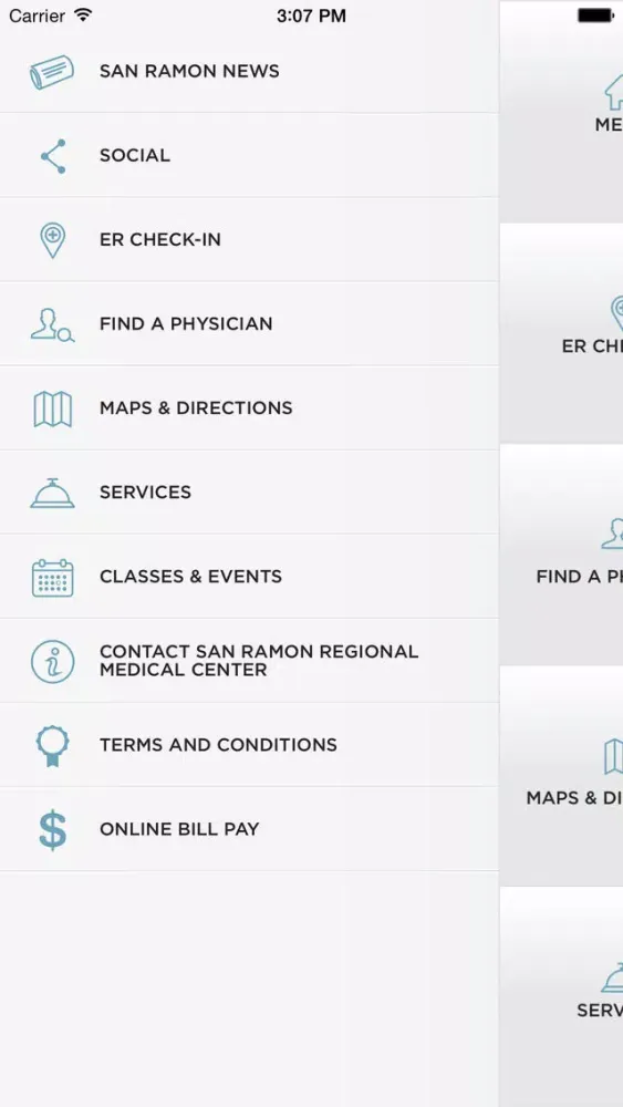 Ảnh chụp màn hình của San Ramon Medical Center