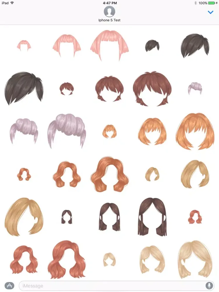 Zrzuty ekranu Hairstyles - Sticker Pack iPad 