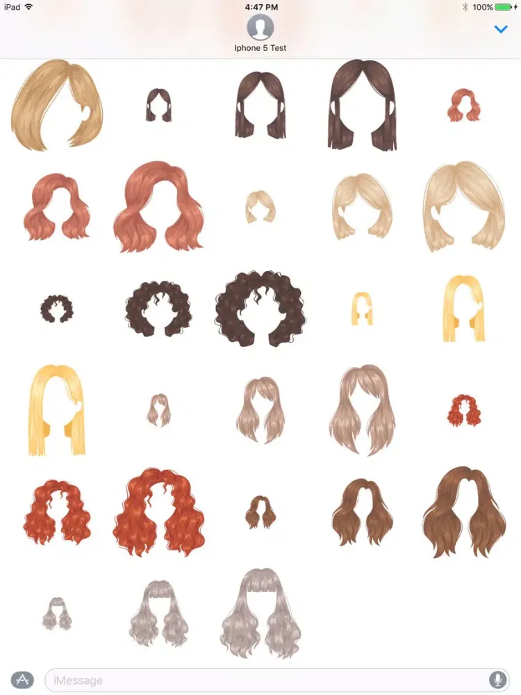 Zrzuty ekranu Hairstyles - Sticker Pack iPad 