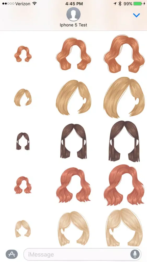 Zrzuty ekranu Hairstyles - Sticker Pack