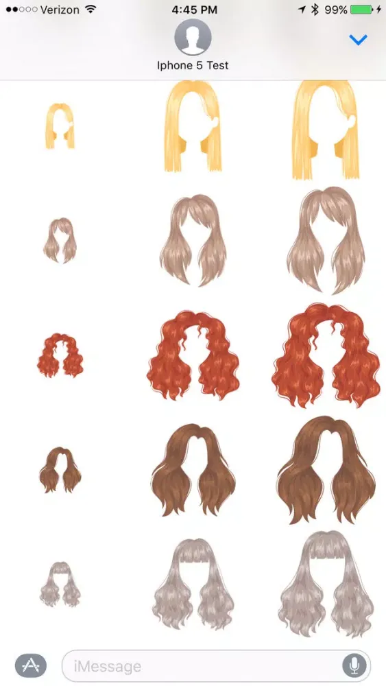 Zrzuty ekranu Hairstyles - Sticker Pack