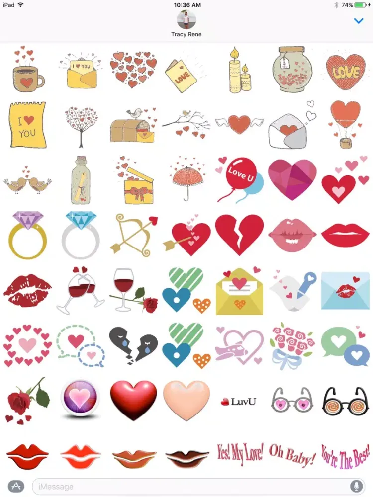 LuvU - Sticker Pack iPad  Screenshots