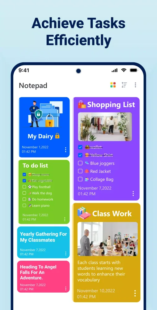B Notes – Notepad Notebook app 스크린샷