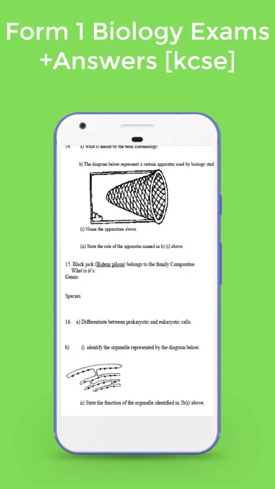 Screenshot di Biology Form 1 Exams + Answers