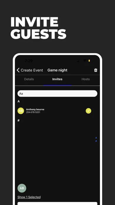 Captures d'écran de The List - Easy Event Planning