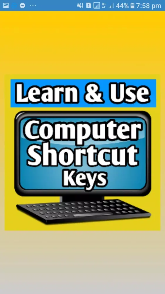 Computer Shortcut Key Learning Screenshots