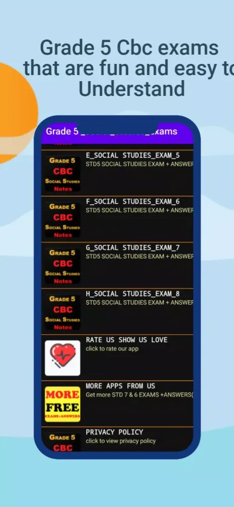 Grade 5 Social Studies Exams+A スクリーンショット