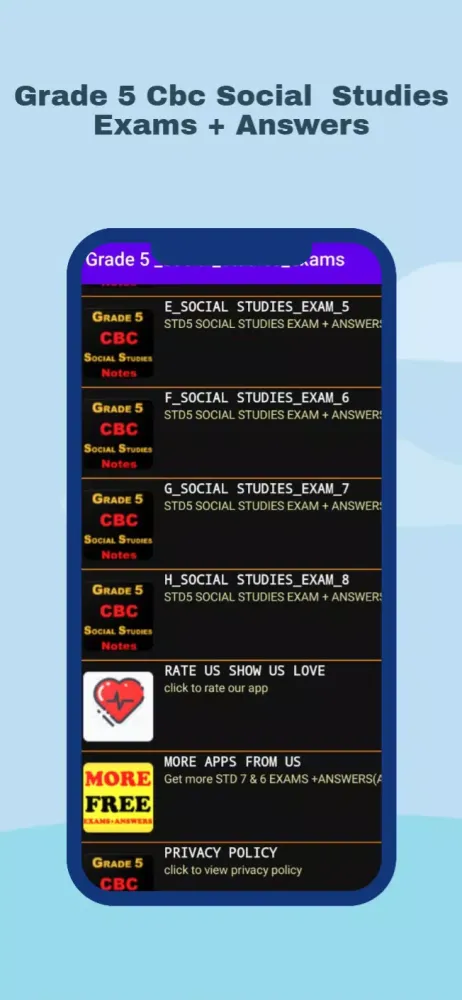Grade 5 Social Studies Exams+A スクリーンショット