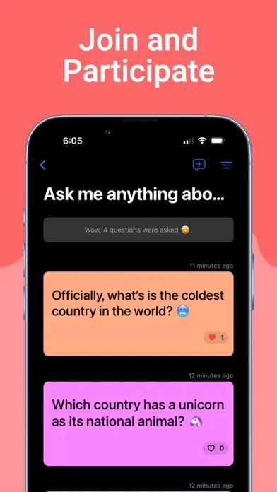 Captures d'écran de Live Questions - Ask Anything