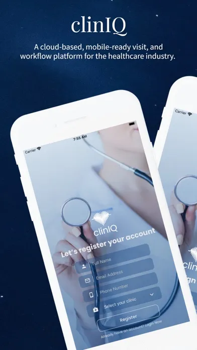 ภาพหน้าจอของ clinIQ Healthcare