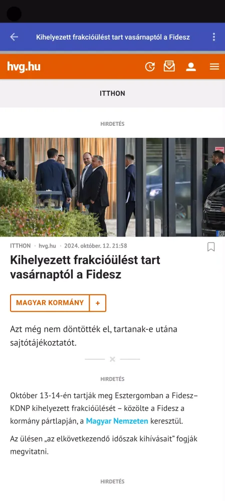 Tangkapan skrin Magyar Hírek