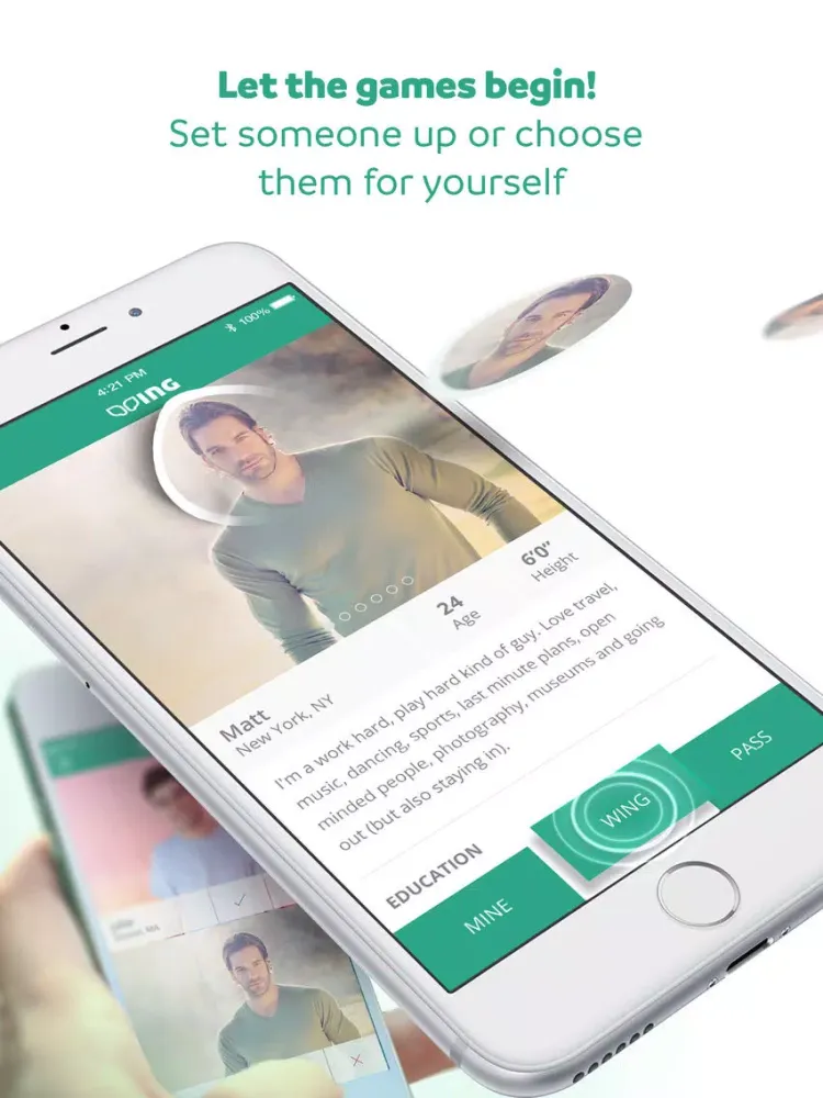Wing App - Matchmaking Game iPad  سکرین شاٹس