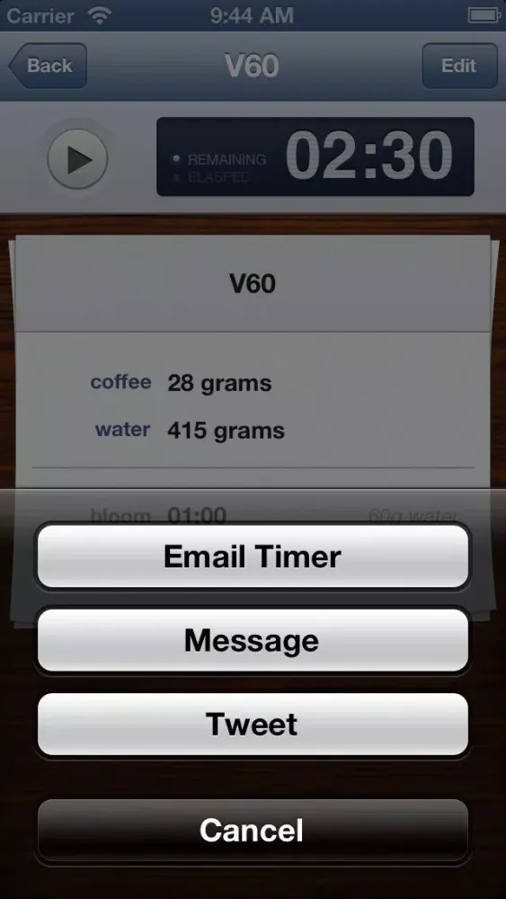 Bloom Coffee Timer Screenshots