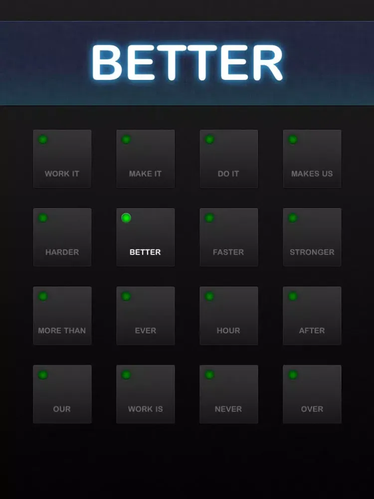 Harder Better Faster Stronger iPad  سکرین شاٹس