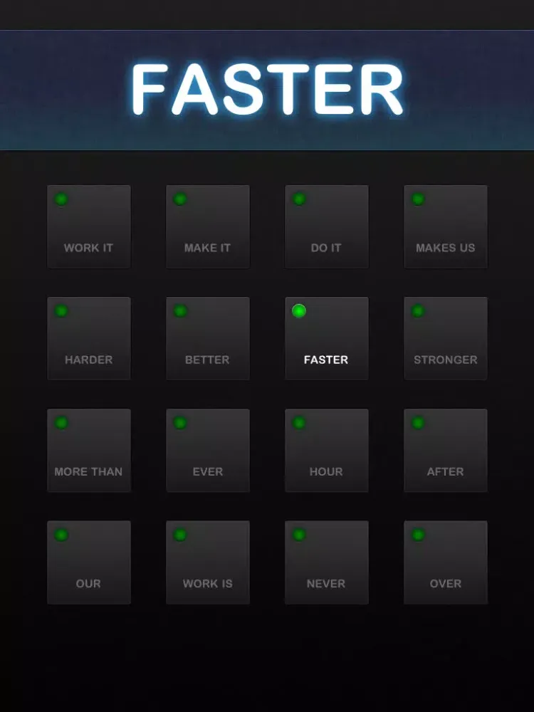 Harder Better Faster Stronger iPad  سکرین شاٹس