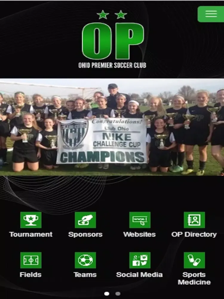 Capturas de tela do Ohio Premier Soccer Club iPad 