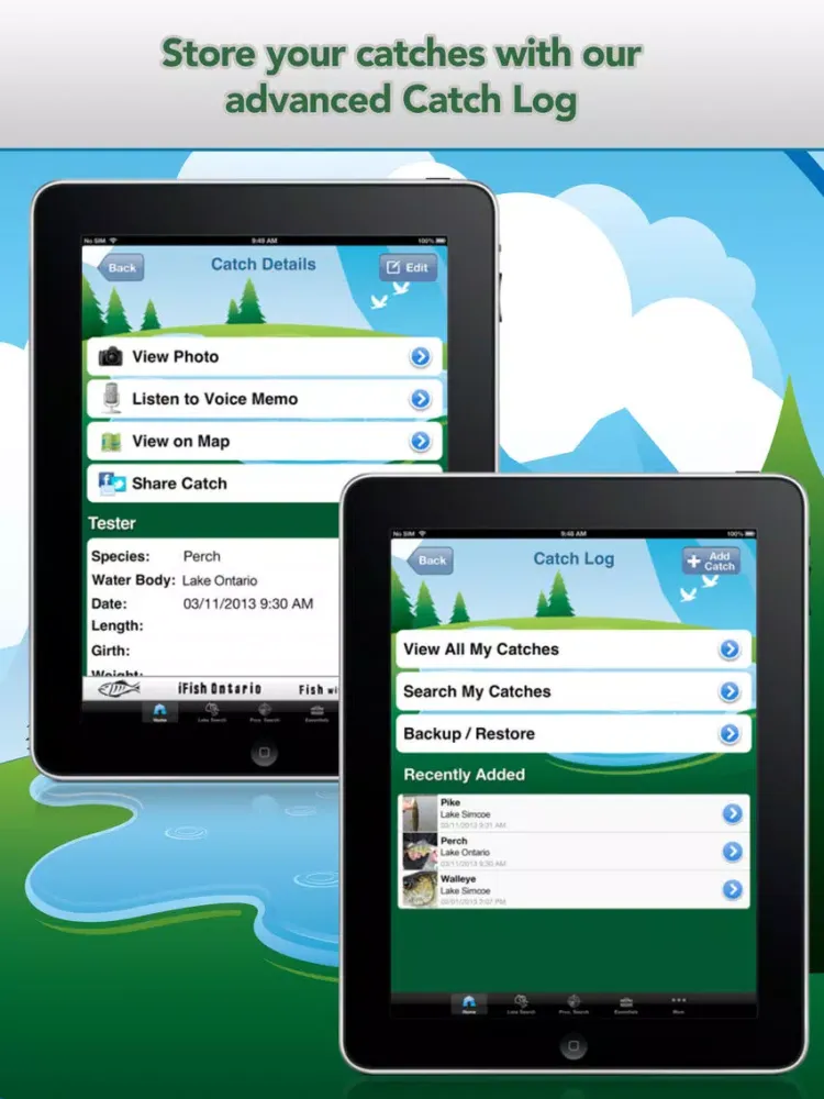 Capturas de pantalla de iFish Ontario iPad 