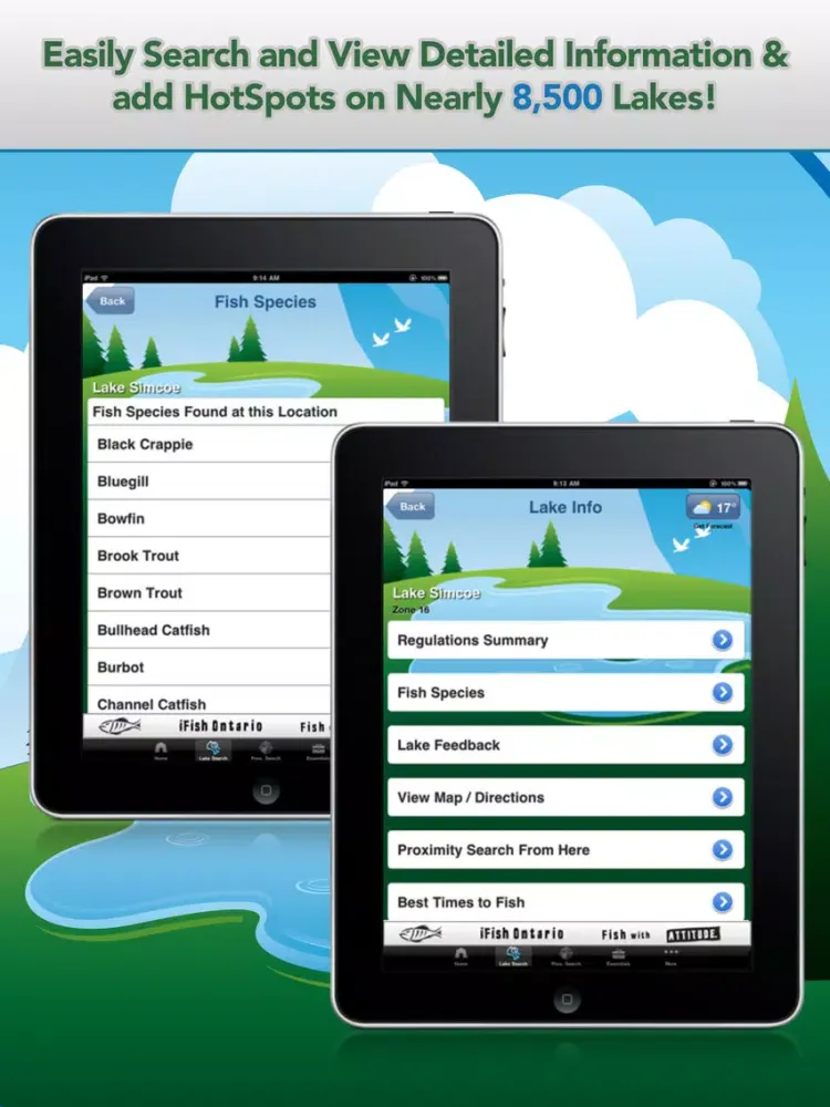 Capturas de pantalla de iFish Ontario iPad 