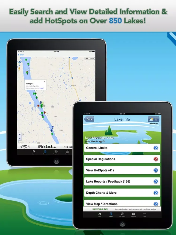 iFish Saskatchewan iPad  स्क्रीनशॉट
