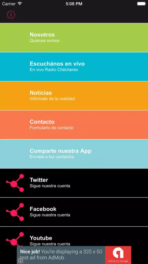 Capturas de pantalla de Radio Checheres