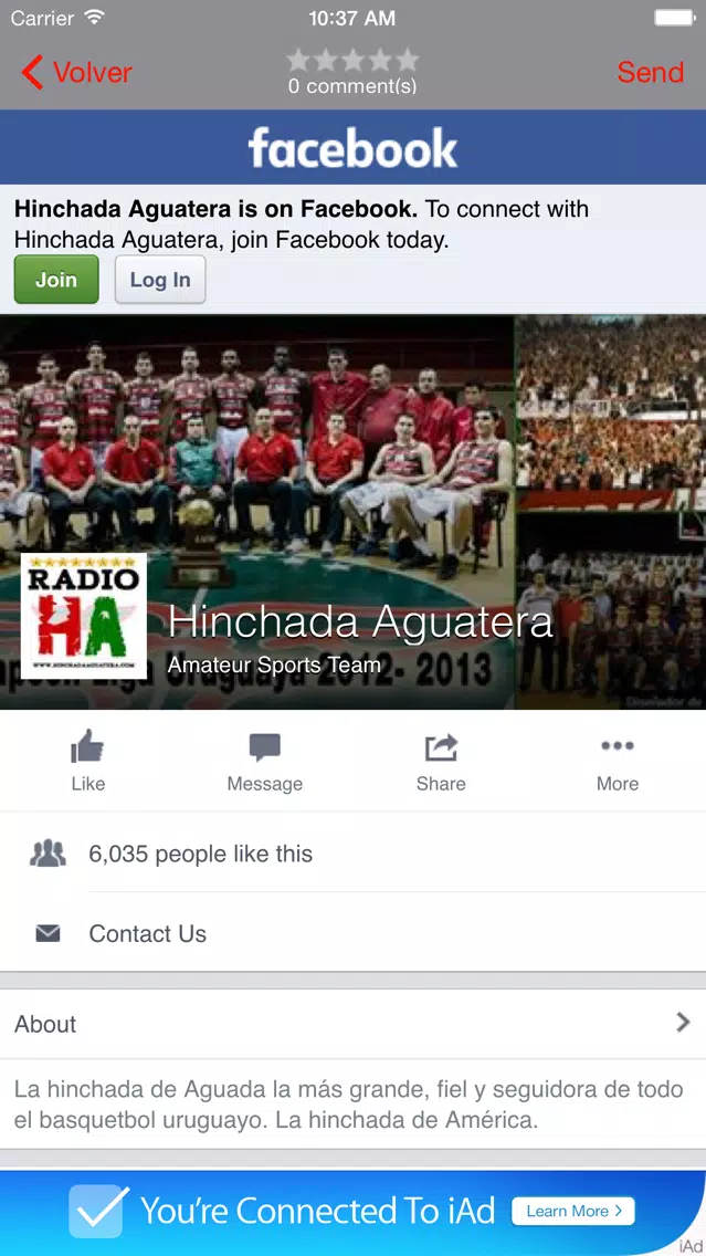 Screenshot di Radio Hinchada Aguatera
