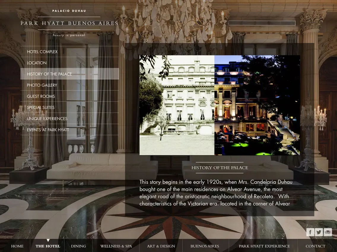 Park Hyatt Buenos Aires iPad  Screenshots