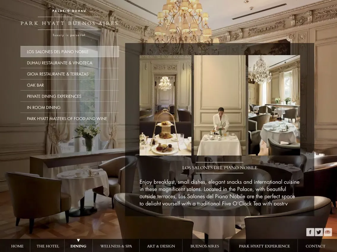 Park Hyatt Buenos Aires iPad  Screenshots