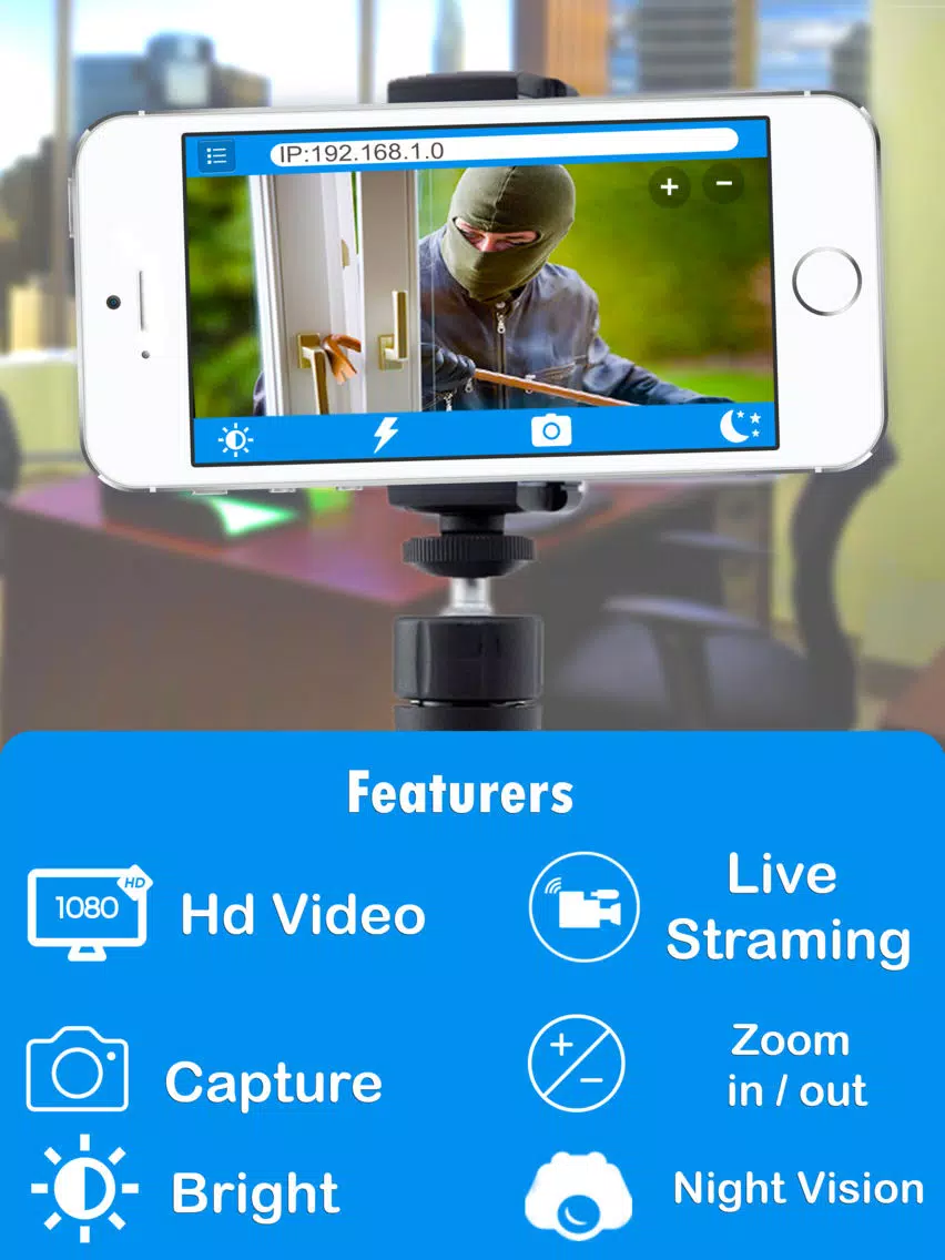 IP Webcam Home Security Surviliance Wifi Camera iPad 應用截圖