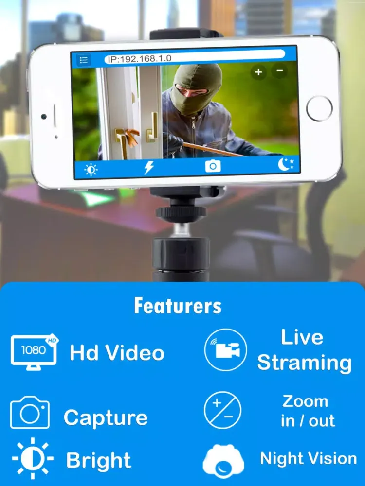 IP Webcam Home Security Surviliance Wifi Camera iPad 应用截图