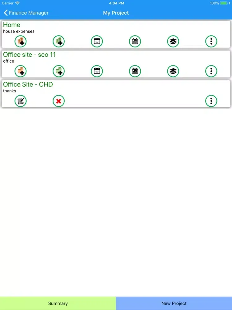 Finance Manager CS iPad  Screenshots
