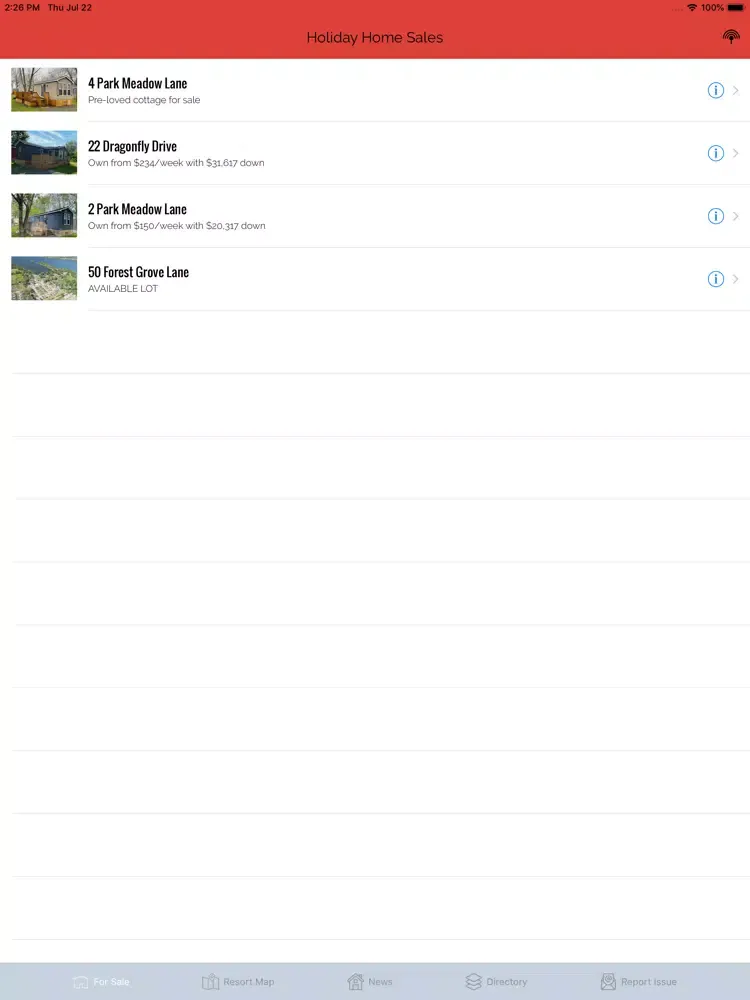 Ảnh chụp màn hình của Bonnie Lake Resort iPad 