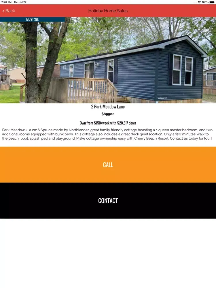 Ảnh chụp màn hình của Bonnie Lake Resort iPad 