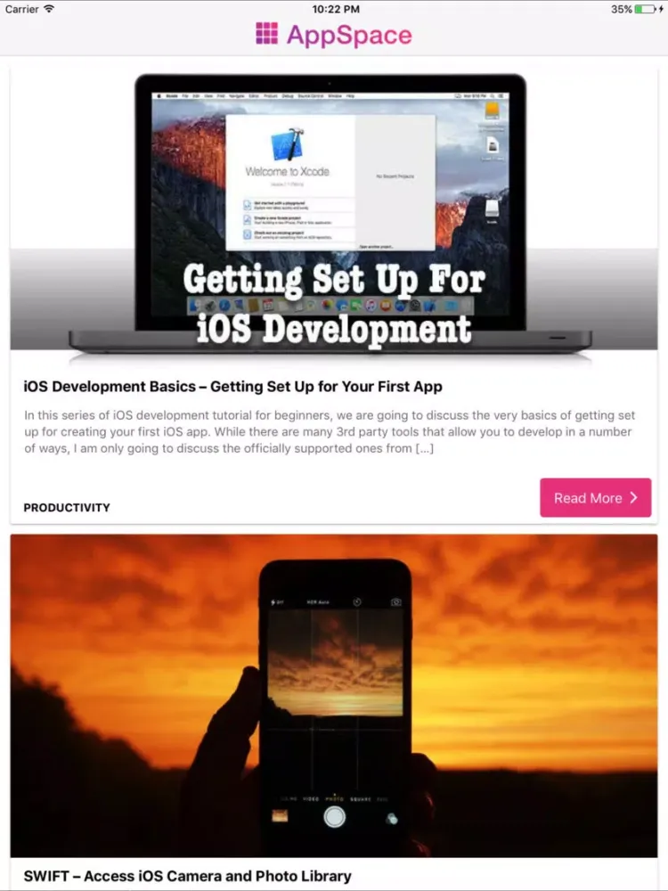 Скриншоты TheAppSpace - iOS Development Tips and Tutorials iPad 