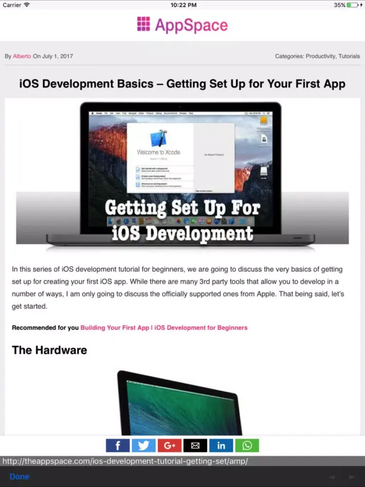 Скриншоты TheAppSpace - iOS Development Tips and Tutorials iPad 