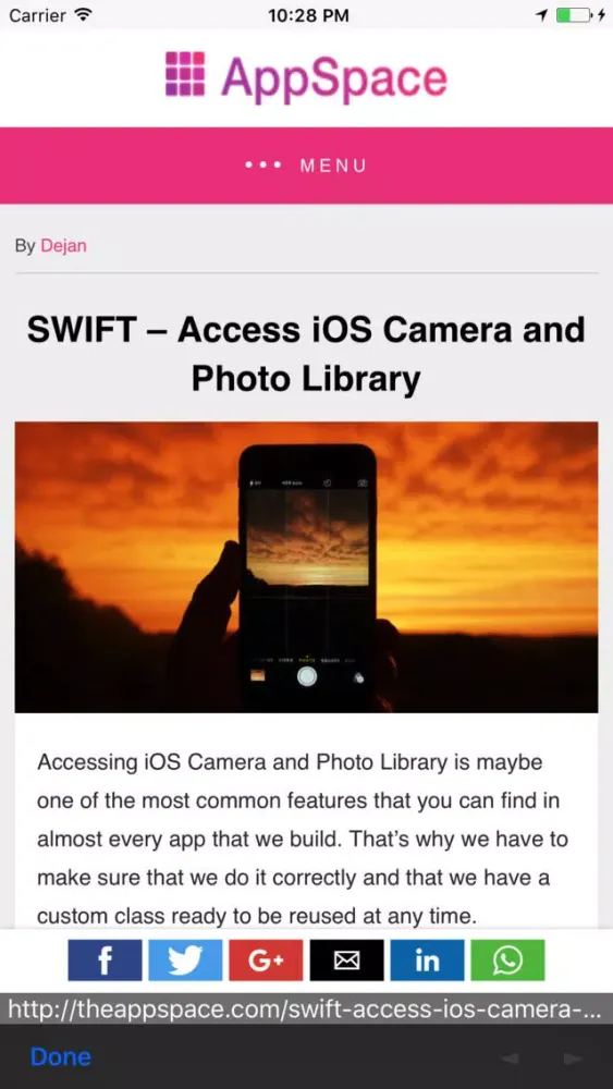 Скриншоты TheAppSpace - iOS Development Tips and Tutorials