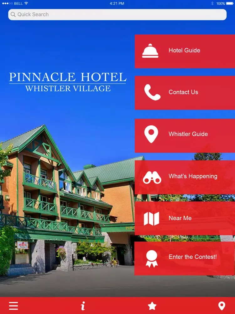 Pinnacle Hotel Whistler iPad  Ekran Görüntüleri