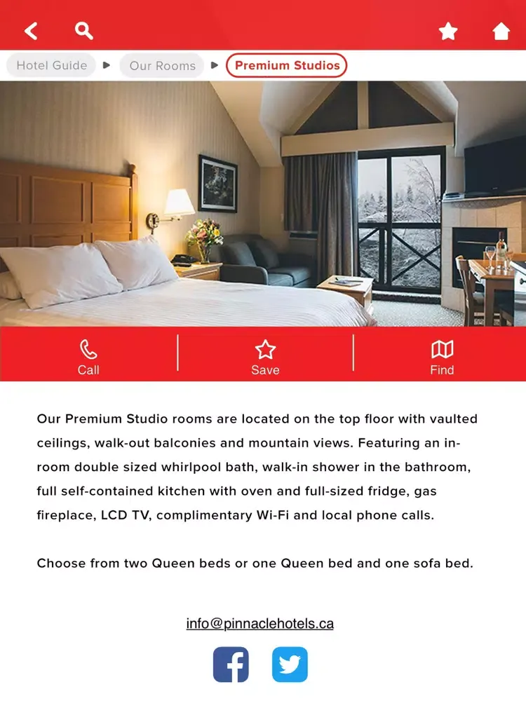 Pinnacle Hotel Whistler iPad  Ekran Görüntüleri