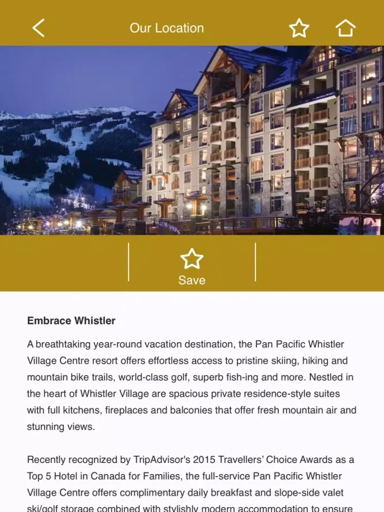 Pan Pacific Village Centre iPad  Screenshots