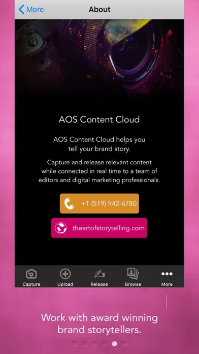 Captures d'écran de AOS Content Cloud