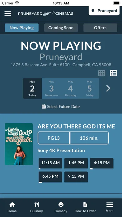 Tangkapan skrin Pruneyard Dine-In Cinemas