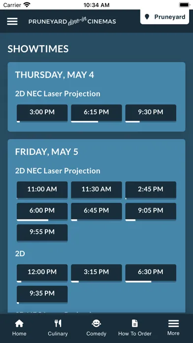 Tangkapan skrin Pruneyard Dine-In Cinemas