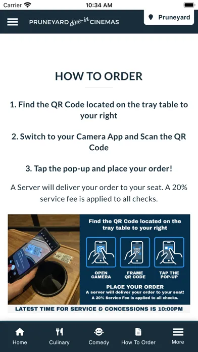 Tangkapan skrin Pruneyard Dine-In Cinemas