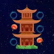Balance of wooden towers Balance of wooden towers