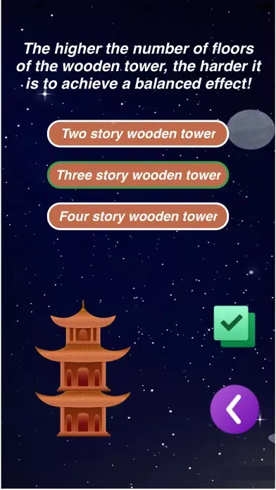Capturas de tela do Balance of wooden towers